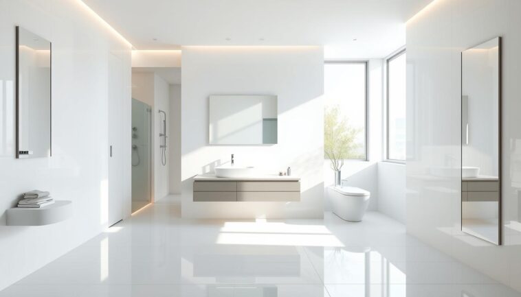 Kleine Badezimmer größer wirken lassen: Raumideen 2025